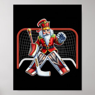 Nutcracker Ice Hockey Goalie Christmas Day Costume Poster