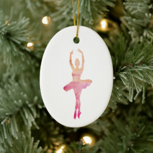 Nutcracker Illustration Christmas Ballerina  Ceramic Tree Decoration