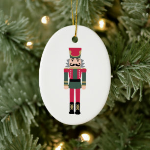 Nutcracker Illustration Christmas Design Classic C Ceramic Tree Decoration