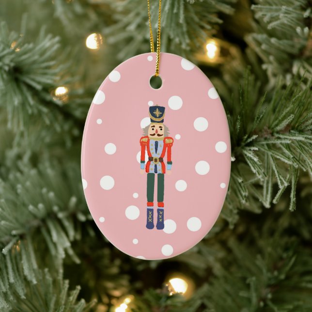 Nutcracker Illustration Christmas Design Classic Ceramic Tree Decoration (Tree)