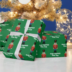 Nutcracker illustration Christmas wrapping paper