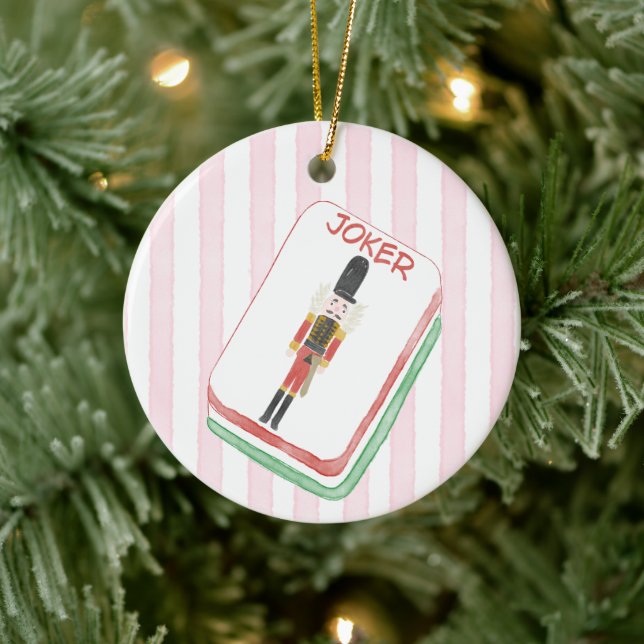 Nutcracker Joker Mahjong Christmas  Ceramic Tree Decoration (Tree)