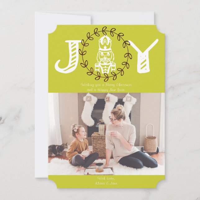 Nutcracker Joy Holiday Photo Card (Front)