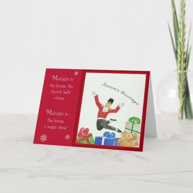 Nutcracker Jump Holiday Card (Front)