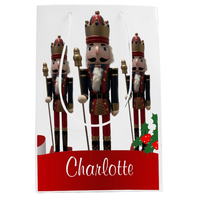 Nutcracker King Christmas  Medium Gift Bag (Front)