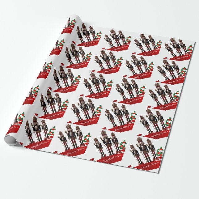 Nutcracker King Christmas  Wrapping Paper (Unrolled)