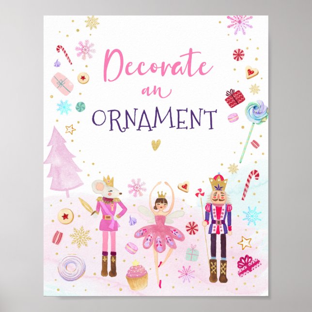 Nutcracker Land of Sweets Decorate An Ornament Poster (Front)