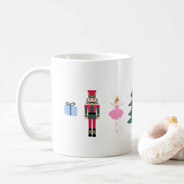 Nutcracker Let it Snow Christmas Coffee Mug (With Donut)