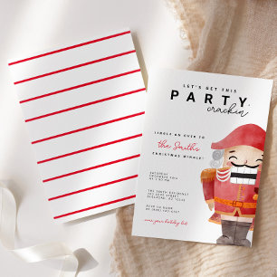 Nutcracker Let's get this party crackin' Holiday  Invitation
