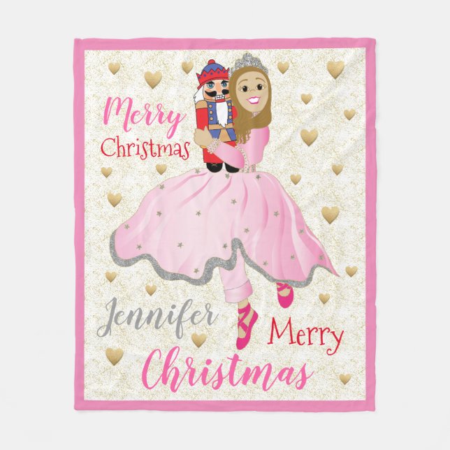 Nutcracker Lt Brwn Hair Fleece Blanket/Medium (Front)