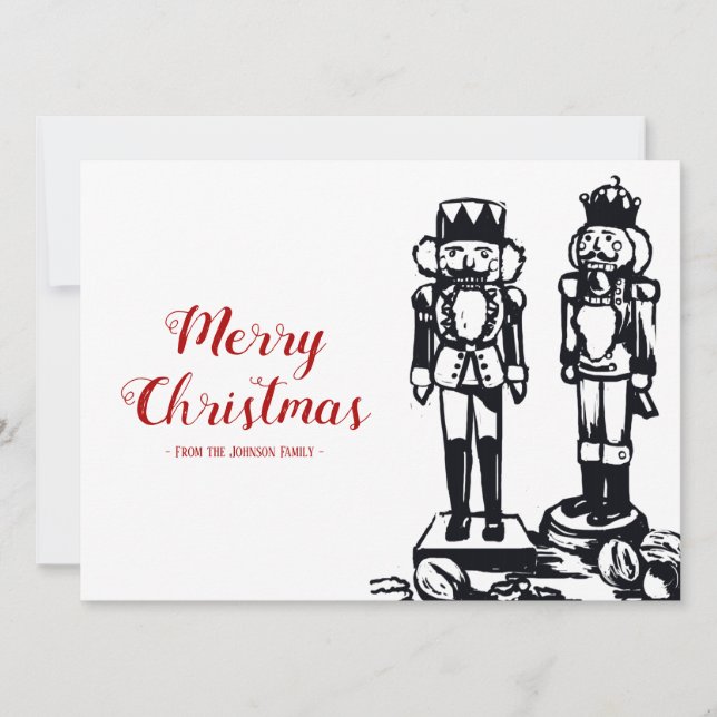 Nutcracker Merry Christmas Card (Front)