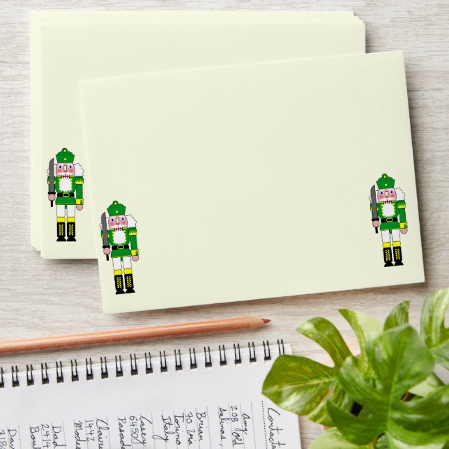 Nutcracker Merry Christmas Envelope (Stacked)
