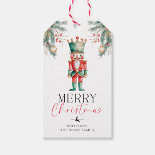 Nutcracker Merry Christmas Gift Tags