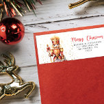 Nutcracker Merry Christmas Return Address<br><div class="desc">Transform your holiday correspondence with this exquisite Nutcracker Merry Christmas Return Address Label. Crafted with a touch of elegance and a modern flair, these luxurious labels are designed to elevate your Christmas party invitations and holiday greetings to a high-end level. The festive red and gold Nutcracker motif adds a dash...</div>