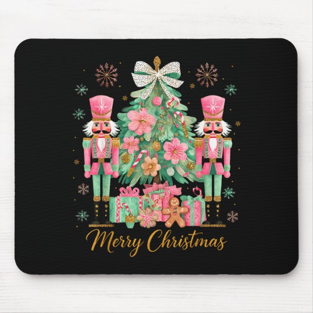 Nutcracker Merry Christmas Tree Ballet Dance Women Mouse Mat (Front)