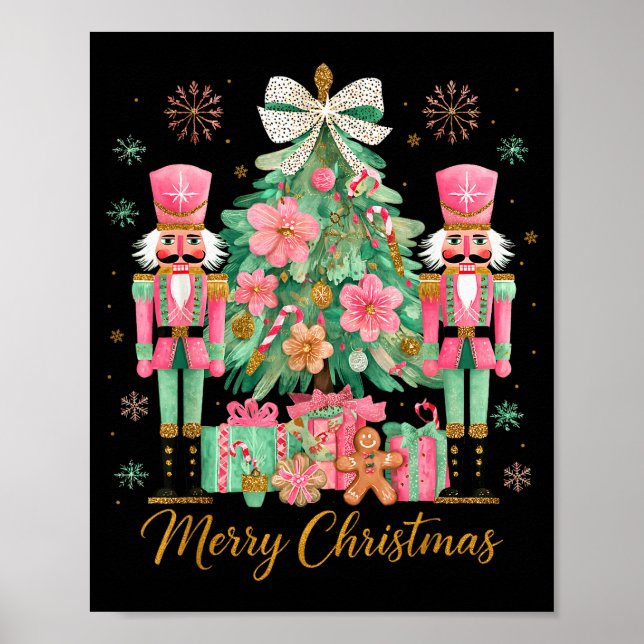Nutcracker Merry Christmas Tree Ballet Dance Women Poster (Front)