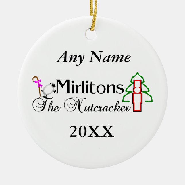 Nutcracker Mirlitons Ceramic Tree Decoration (Front)