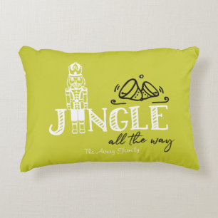 Nutcracker Modern Personalised Jingle Decorative Cushion