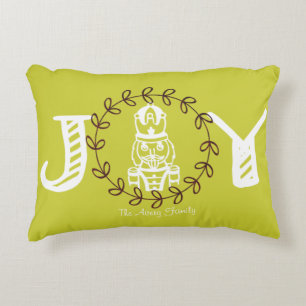Nutcracker Modern Personalized Jingle Decorative Cushion