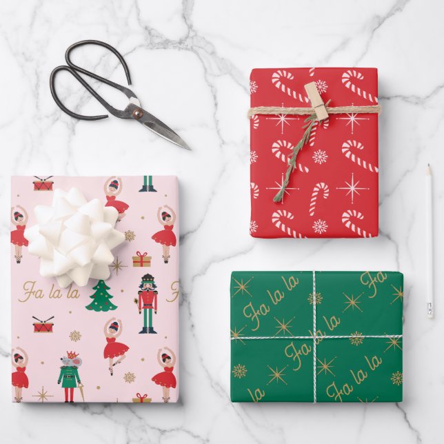 Nutcracker Mouse King Ballet Christmas Wrapping Pa Paper Sheet (Front)