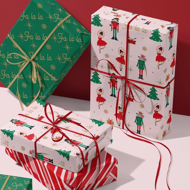 Nutcracker Mouse King Ballet Pink Christmas Wrapping Paper Sheet (Creator Uploaded)