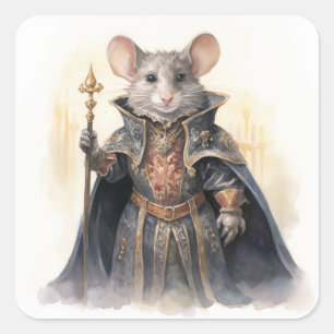 Nutcracker Mouse King Character Square Sticker