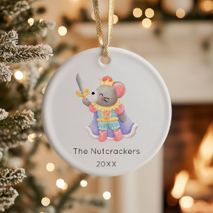 Nutcracker Mouse King Christmas Photo Ceramic Tree Decoration