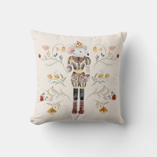 Nutcracker Mouse Throw Pillow (Front)