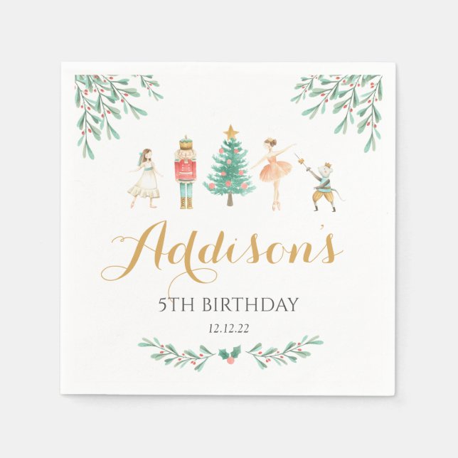 Nutcracker Napkins Sugar Plum Fairy Napkins (Front)