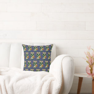 Nutcracker Navy Blue Dark Academia Pillow