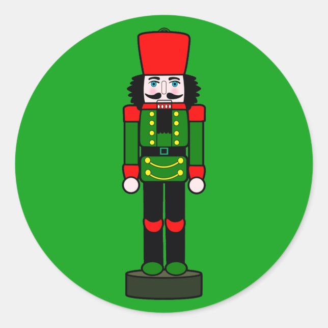Nutcracker on Duty Classic Round Sticker (Front)