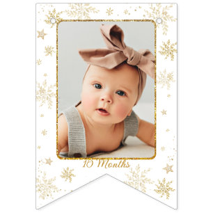 Nutcracker Onederland 1st Birthday Photo Milestone Bunting