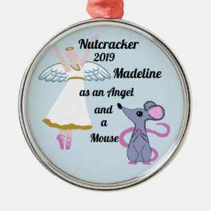 Nutcracker Ornament - Angel and Mouse