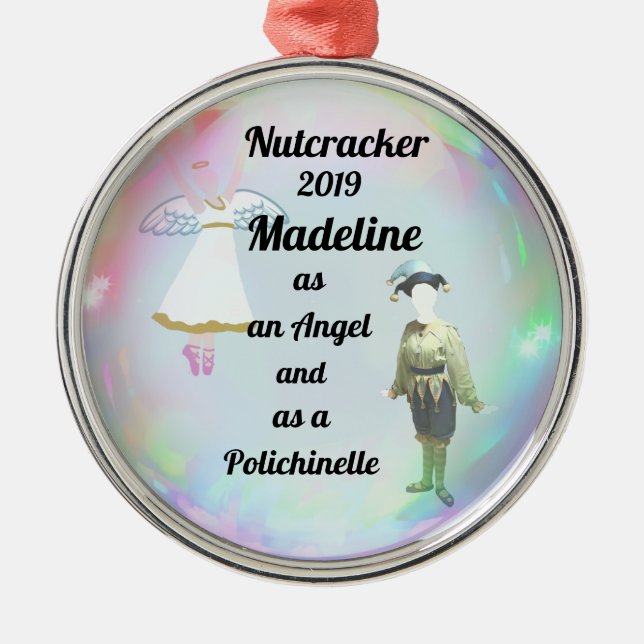 Nutcracker Ornament - Angel and Polichinelle (Front)