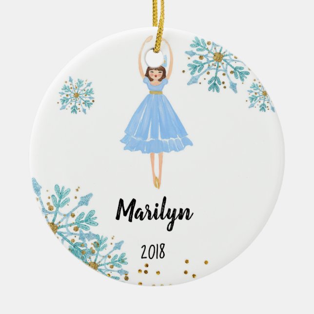 Nutcracker Ornament for Baby Girl (Front)
