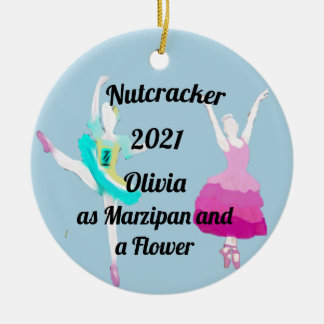 Nutcracker Ornament-Marzipan and a Flower Ceramic Tree Decoration