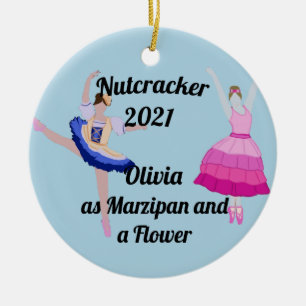 Nutcracker Ornament-Marzipan and a Flower Ceramic Tree Decoration
