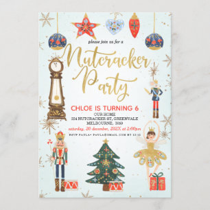 Nutcracker Party Birthday Invitation