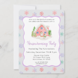 Nutcracker Pastel Christmas Housewarming Party Invitation