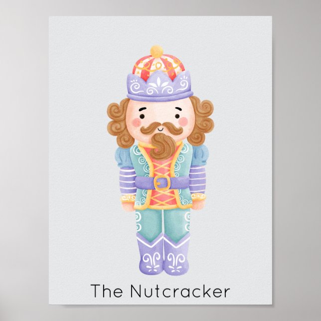 Nutcracker Pastel Christmas Poster (Front)
