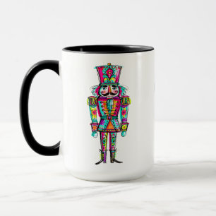 Nutcracker Pastel Rainbow Pink Christmas Mug