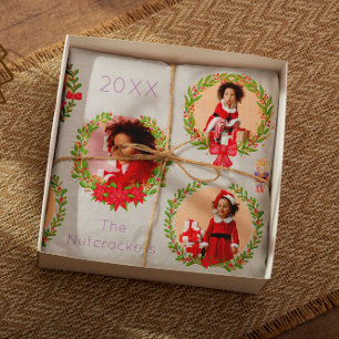 Nutcracker Pattern Christmas Photo Tissue Paper