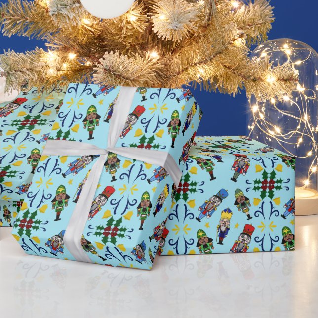 Nutcracker Pattern Wrapping Paper (Holidays)