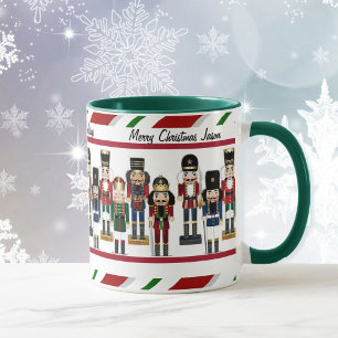 Nutcracker Personalise Name and Christmas Greeting Mug