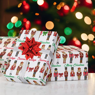 Nutcracker Personalise Name Custom Text Christmas  Wrapping Paper