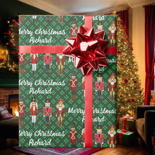 Nutcracker Personalise Name Custom Text Christmas Wrapping Paper
