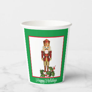 Nutcracker Personalise Text x 2 Christmas Paper Cups
