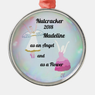 Nutcracker personalised ornament - angel/flower