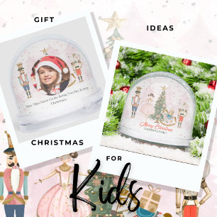 Nutcracker Photo Ballerina Holiday Christmas Kids Snowglobe