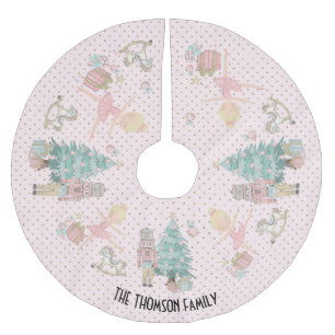 Nutcracker Photo Christmas Cute Ballerina Brushed Polyester Tree Skirt